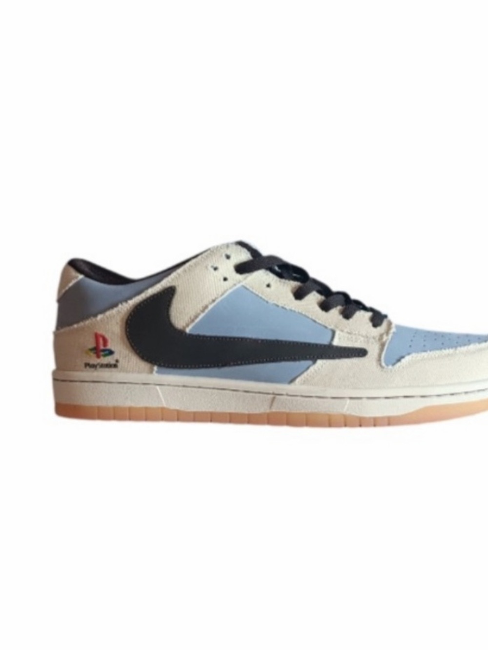 Sony Beige and Light Blue Sneaker with Black Accent